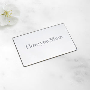 Placa de mensaje de mamá te amo