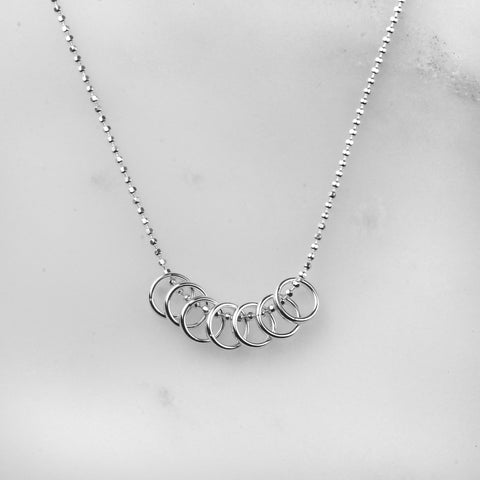Lucky Seven Rings Necklace