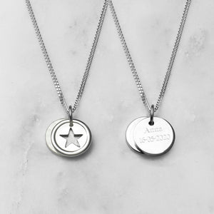 Star Love Disc Necklace
